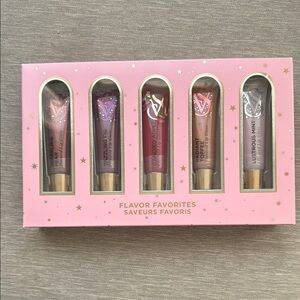 Victoria's Secret Pink and Purple Lip Balm and Gloss Set